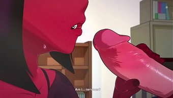 一个动画妹子和两个猛...