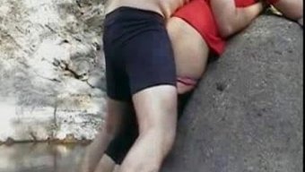 印度desi在户外被...