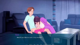 18岁的继妹给她的继兄口交