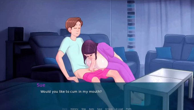 18岁的继妹给她的继兄口交