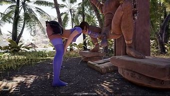 活生生的雕像用巨大的石头小鸡巴操动漫女主角的小穴和屁眼 3d