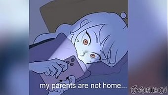 年轻夫妇在摄像机前享...