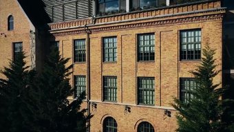 欧洲大学生在树林里的...