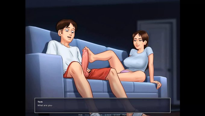 继兄的惊喜:发现他的继妹在看色情片和自慰