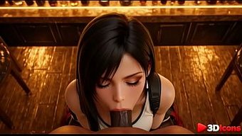 上桌喝酒,调酒师用黑屌猛操ai生成的3d