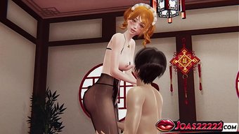 穿着丝袜的火辣圣诞小...