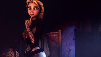隐秘女王elsa被女...