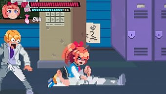 女学生在一个2d动画...