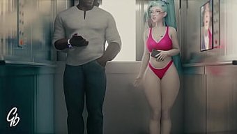 3d卡通少女在高清中...