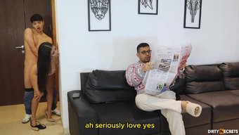 我的继子给我口交,并...