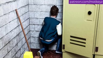 自然美女在牛仔姿势下被操