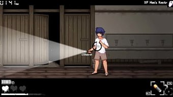 一个大屁股女人在无人...