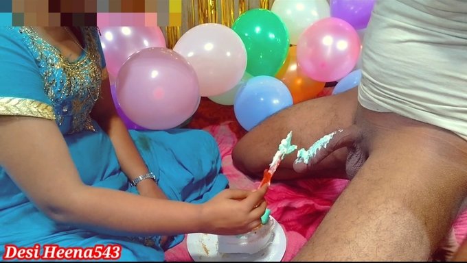 印度妻子海娜在丈夫的生日上得到了一个惊喜